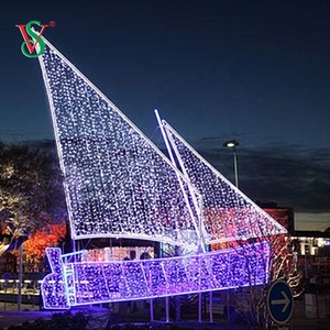 LED 3D gemi tekne gemi otobüs tren araba Motif ışık açık noel festivali dekorasyon için - Product Image 5