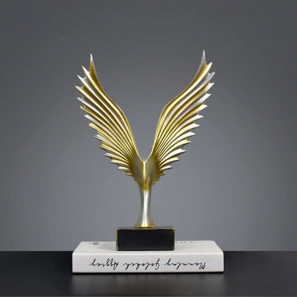 Dapeng d'or et d'argent aux ailes déployées