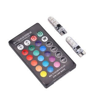 สินค้ายอดนิยม T10 5050 6smd ซิลิโคน RGB ที่มีการควบคุม Canbus อ่านแสง194 W5W นำหลอดไฟ - Product Image 4