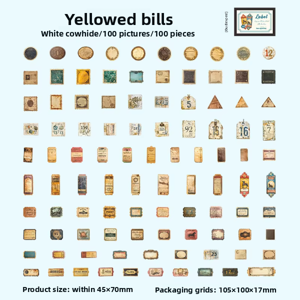 D Yellowed paper
