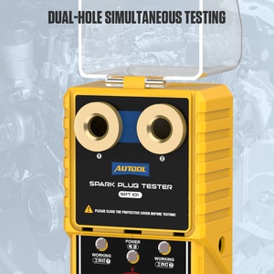 <strong>Fast</strong> Delivery Spark <strong>Tester</strong> AUTOOL SPT101 Car Spark Plug <strong>Tester</strong> with Auto Adjustable Double Hole Detector Ignition Plug Analyzer - Product Image 4