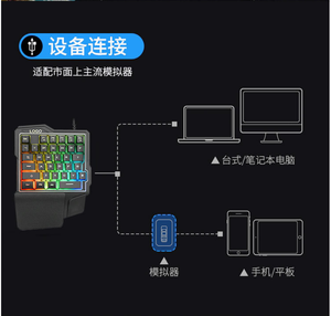 JERTECH GK10 35 Keys Ergonomic Multicolor Backlit Usb Wired Game <strong>Keypad</strong> Left One Hand Mini Gaming <strong>Keyboard</strong> - Product Image 6