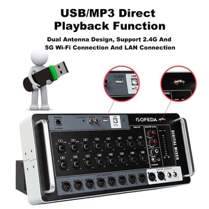 ASF16 Professional Sound System 16 Channels <strong>Digital</strong> Mixer Supports <strong>Computer</strong> Smartphone <strong>Control</strong> - Product Image 3