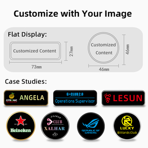 Biểu Tượng Tùy Chỉnh <span class=keywords><strong>LED</strong></span> Phát Sáng Huy Hiệu Nút Mini Nhấp Nháy Bồi Bàn Huy Hiệu Mặc Có Thể Sạc Lại Nhân Viên Nam Châm Tên Tag - Product Image 5