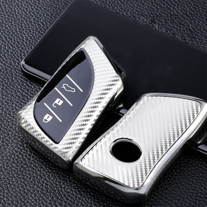 Karbon Fiber TPU araba Lexus NX UX LC için akıllı anahtar kılıf kapak kabuk Fob LX RX UX200 UX250H ES200 esfob LS500 LC500H koruyucu olduğunu - Product Image 2