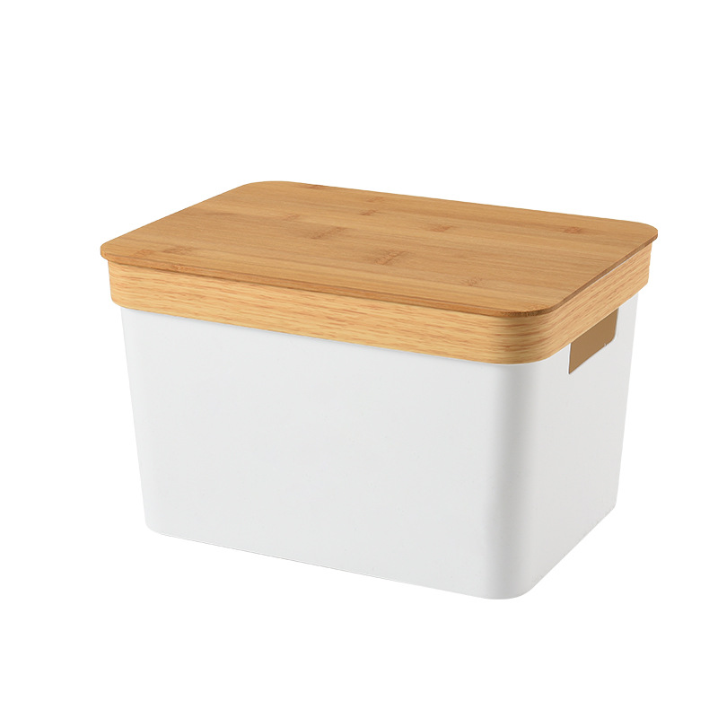 White, non-perforated wooden lid, 36*27*22 (17L)