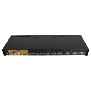 VCOM 1080P 8入力1出力USB VGA KVMスイッチケーブル付きメタルケースキーボードマウスモニターコンソール - Product Image 1