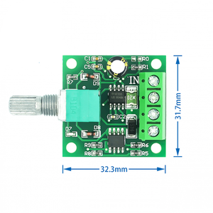 2A 30W mini PWM DC Motor Speed Control switch Controller DC 1,8 V 3V 5V 6V 12V PWM Einstellbar 1803BK + self-recovery-Sicherung - Product Image 3