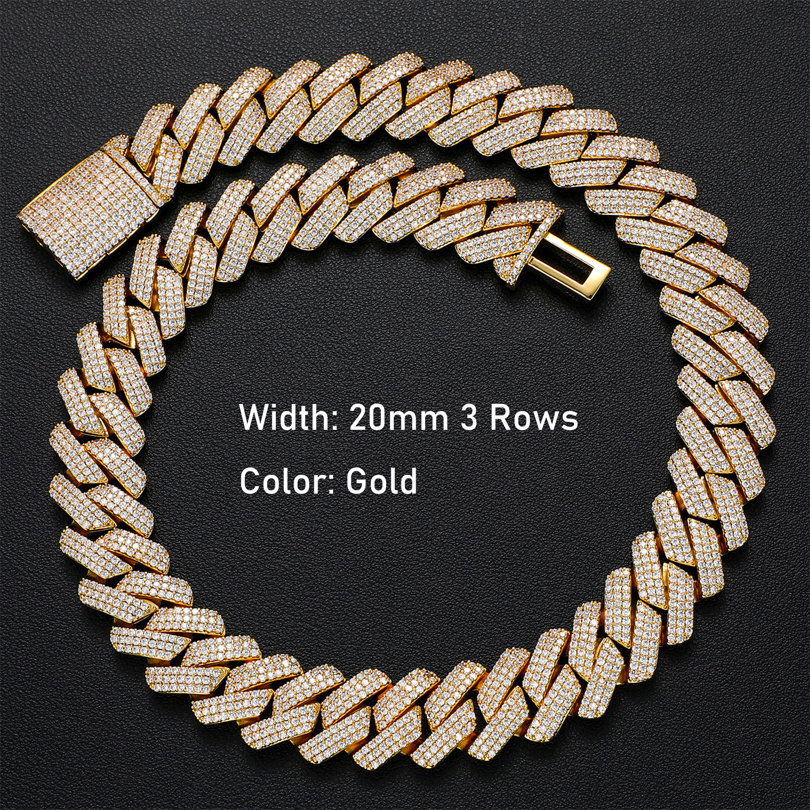 20mm 3 filas-Oro-0671