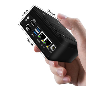 BKHD 2024 Recién llegado Precio de fábrica barato de Thin Client Mini Host(101*101mm) N100/I3 N305 DDR5 DP + HD 2 * M.2 Computadora en la nube NUC - Product Image 1