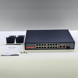 Netzwerk-Switch Rack-monti erbarer PoE-Switch Gigabit 16-Port 1000 Mbit/s 2*1000 Mbit/s Uplink 1 SFP-Überwachung Nicht verwalteter Ethernet-Switch - Product Image 2