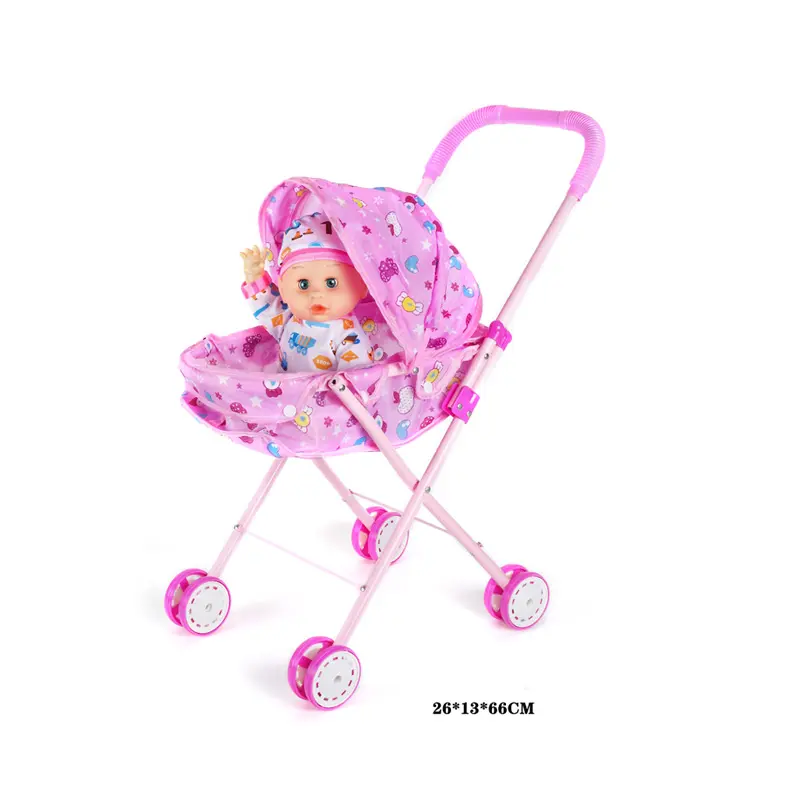 EPT Cute Design Silicone Baby Carriage Doll Baby Reborn Dolls With Doll Stroller