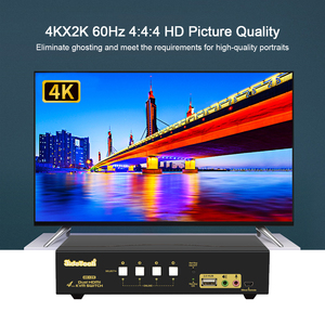 JideTech 4端口双显示器HDMI 2.0 KVM开关，带音频，USB集线器支持4Kx2K @ 60Hz，YUV 4:4:4 - Product Image 6