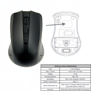Wireless <strong>Keyboard</strong> and Mouse Combo, 2.4G Silent Cordless <strong>Keyboard</strong> Mouse Combo for Windows Chrome Laptop Computer PC <strong>Desktop</strong> - Product Image 6