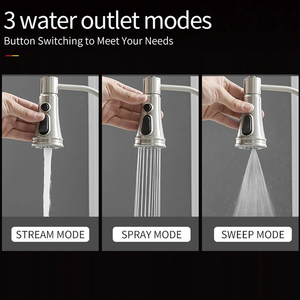 Thời Trang Kéo xuống cảm biến cảm ứng tự động Brass nước TAP Silicone 3 chức năng phun bồn rửa vòi kéo ra khỏi Vòi Nước Nhà Bếp - Product Image 3