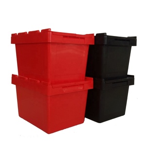 Moving Plastic Books Storage Transport Hot Sale <strong>Nesting</strong> <strong>and</strong> <strong>Stacking</strong> Plastic PP Utility Storage <strong>Crates</strong> with Lids
