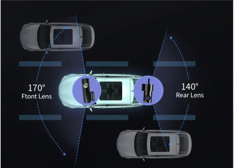 AI ADAS perekam mobil 4K 1080P, kamera belakang Wifi Mobil DVR kamera dasbor Saluran ganda penglihatan malam