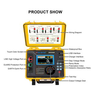 Etcr em3500b 10KV cách điện kháng <span class=keywords><strong>Tester</strong></span> cho cáp động cơ biến áp thiết bị điện áp cao cách điện kháng <span class=keywords><strong>Tester</strong></span> - Product Image 6