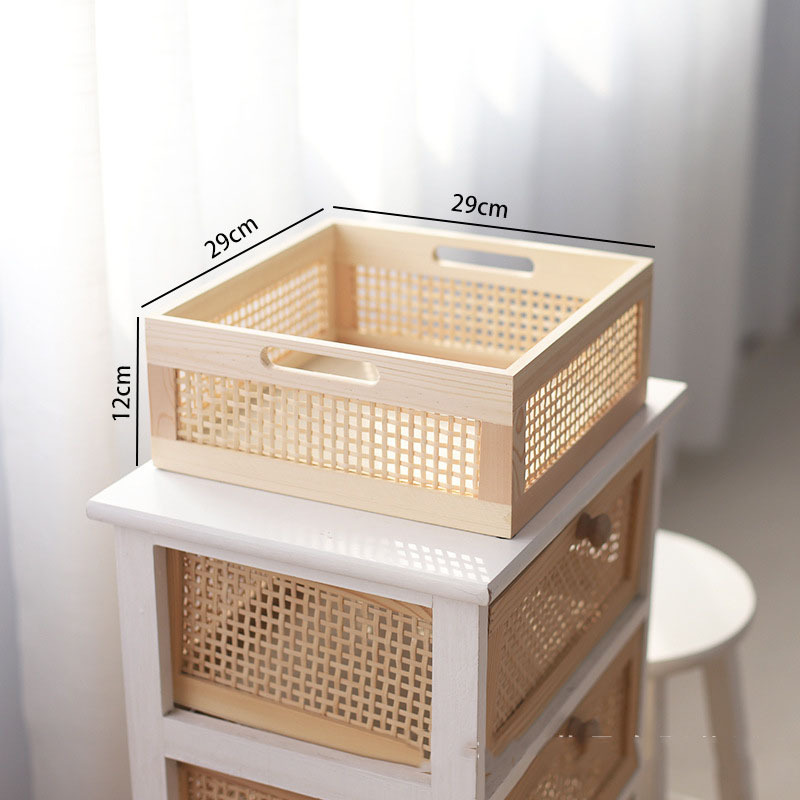 Square Pine Wood Cart