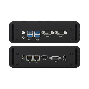 ミニデスクトップコンピュータCe-leron N2830 J1900 N3530 4コア4スレッドデュアルRj45ギガビットLan 2 Rs232 Com工業用ファンレスミニPC - Product Image 1