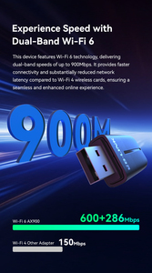 LB-LINK WDN951AX AX900无线网络6蓝牙5.3笔记本电脑外部无线适配器与Win7/Win10/Win11 Linux兼容 - Product Image 3