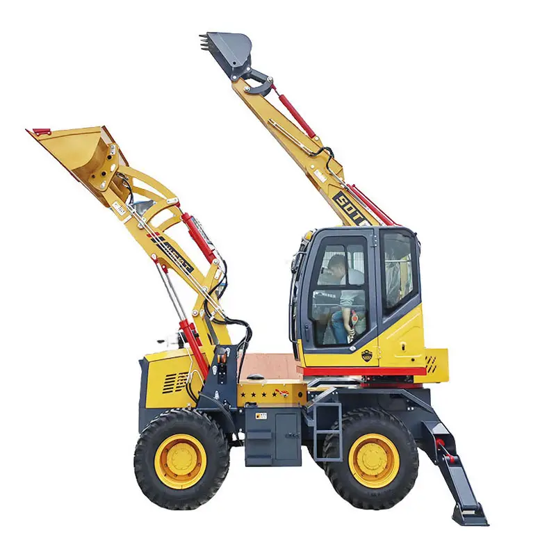 Backhoe loader Cina untuk dijual dengan pemuat backhoe mini 2500kg pemuat backhoe multifungsi