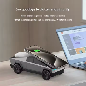 3-in-1カーシェイプオールインワンワイヤレス充電ドックIPhone、Apple Watch & イヤフォンスタンドステーション用 - Product Image 2