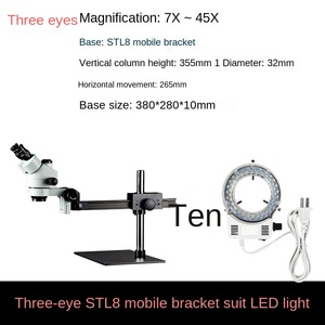 实验室用SZM7045T-STL8发光二极管灯移动支架电子显微镜电话维修放大镜安装 - Product Image 3