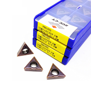 Insertos de torneado, herramientas de corte CNC, puntas de carburo de tungsteno, herramientas de máquina de torno TCMT110204, YBG205, ZCCCT, INSERTO de carburo - Product Image 1
