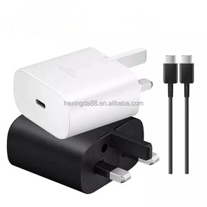 热卖超级快速充电型C电缆25W PD充电器英国插头<span class=keywords><strong>usb</strong></span>-c充电器适配器三星S22 S21 S20 FE注20块