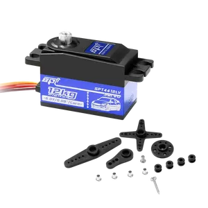SPT 4412LV 12KG düşük profil Metal dişli dijital Servo 180 ° için 1/10 1/12 RC araba paletli sabit kanatlı Robot TRX4 SCX10 kısa vücut - Product Image 1