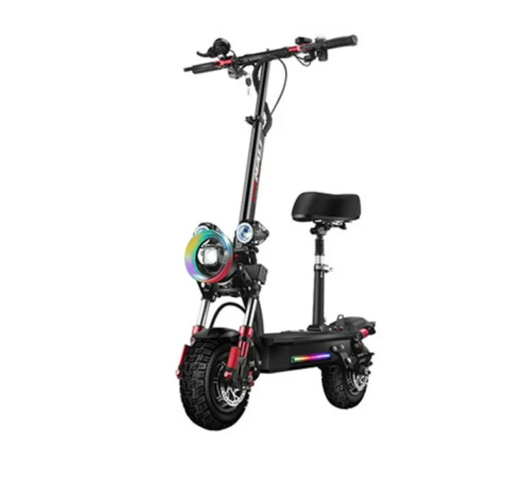 Scooter elettrico a doppia trazione da 11 pollici sotto la potenza di uno scooter elettrico fuoristrada ad alta velocità per adulti con batteria al litio pieghevole
