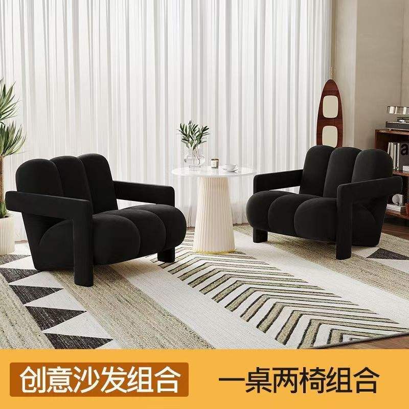 Black Dutch velvet side tables *2