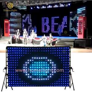 Homei Design <strong>RGB</strong> 3in1 <strong>LED</strong> Video Curtain P18cm DMX Curtain Wall <strong>LED</strong> Curtain Backdrop for Night Club DJ Disco Event - Product Image 1