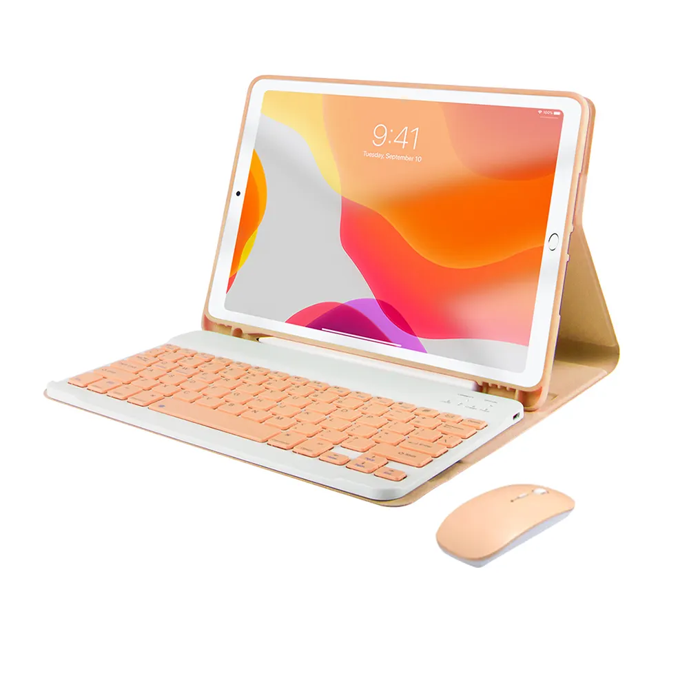 カラフルなマウスキーボードケースiPad10.2用iPad9 8第7世代女性用卸売工場