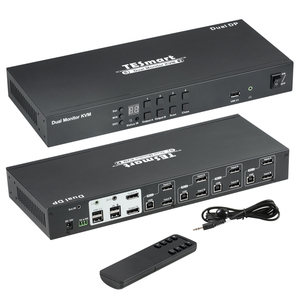 TESmart 8 Port DisplayPort 4K60Hz DCCI DP <strong>KVM</strong> <strong>Switch</strong> 8 in <strong>1</strong> USB Hub with Hot Key <strong>Switch</strong> DP <strong>KVM</strong> <strong>Switch</strong>