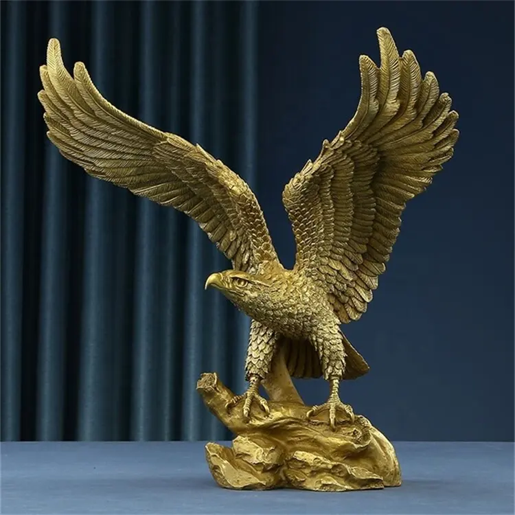 Popular designs selection life size cast bronze sculpture Eagle for garden decoration