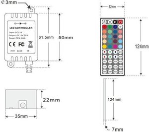 LED Module 44keys Driver IR Infrared Light Remote <strong>Controller</strong> Fit for DC12V <strong>6A</strong> LED Lights Strip Dimmer RGB Smd LED Neon Light - Product Image 6