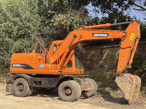 Sıcak satış Doosan DX150W orta tekerlekli ekskavatör 15ton ucuz satılık kullanılan ekskavatörler DOOSAN DX 60W/DH 150W/ DH210W