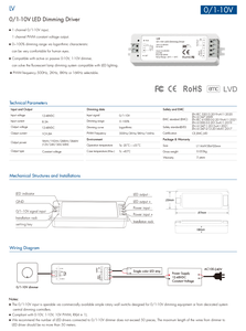 LV tensione costante 0-10V 1-10V PWM LED oscuramento driver dimmerabile controller led - Product Image 4