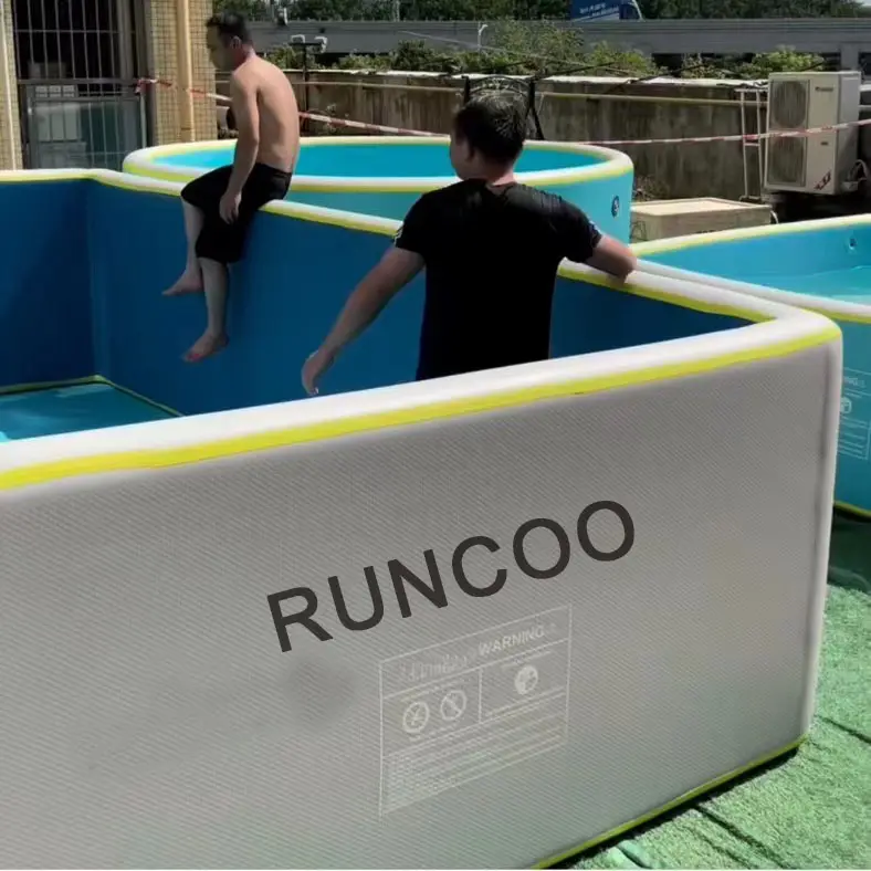 Tamanho personalizado inflável piscina quadrado retângulo piscina de água maior inflável