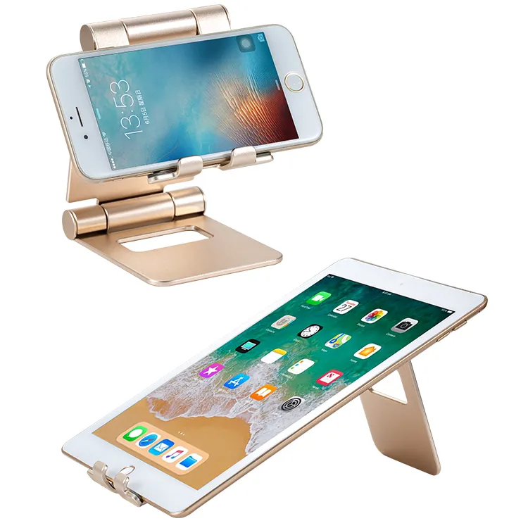 Chinese Manufacturers Universal Metal Foldable Flexible Phone Cell Stand Aluminum Adjustable Office Tablet Holder For Ipad