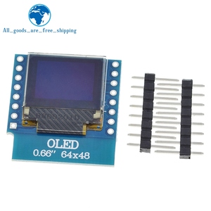 TZT 0,66 Zoll OLED-Anzeige modul für WEMOS D1 MINI ESP32-Modul Arduino AVR STM32 64x48 0,66 "LCD-Bildschirm IIC I2C OLED