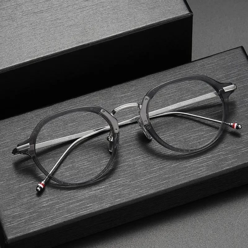 CS-TBX421 Shenzhen factory spot pure titanium plate glasses frame men's and women's optical glasses