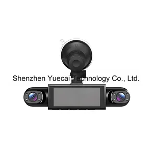高清1080P四镜头IPS仪表盘凸轮，带后雷达探测器左前右倒车影像型后视镜摄像头 - Product Image 6