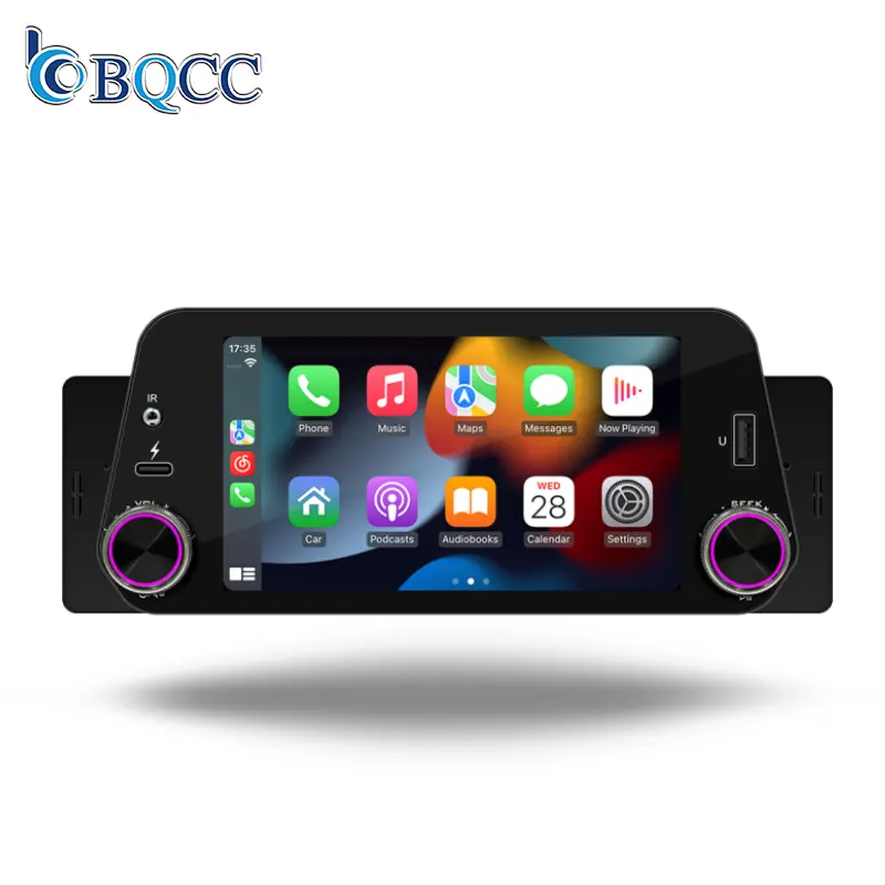 BQCC 5" 1din Universal Wireless Carplay Android Auto Car Radio Stereo FM/BT GPS Video Movie Playback Mirror Car multimedia F152C