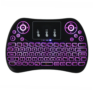 Cheap Price 2.4GHz <strong>Wireless</strong> Dual Mode Large <strong>Touchpad</strong> T2 Mini <strong>Keyboard</strong> 7 Color Backlight Colorful Anti-slip Wholesale Price - Product Image 1