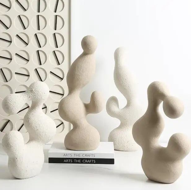 Italiaanse Minimalistische Abstracte Kunst Flexibele Hars Ornamenten Creatieve Huisdecoratie