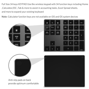 <strong>Bluetooth</strong> Number Pad Wireless <strong>Numeric</strong> <strong>Keypad</strong> Numpad Portable Mini Financial Accounting Rechargeable <strong>Numeric</strong> Pad for Laptop - Product Image 6