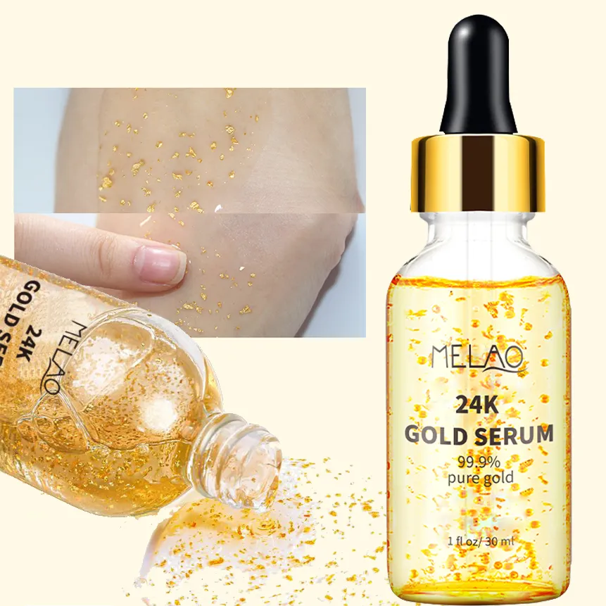 MELAO Best 24k Gold Serum Bio vegan Anti-Aging Hautpflege Gesichts aufhellung Aufhellen Hyaluronic Face Collagen Serum